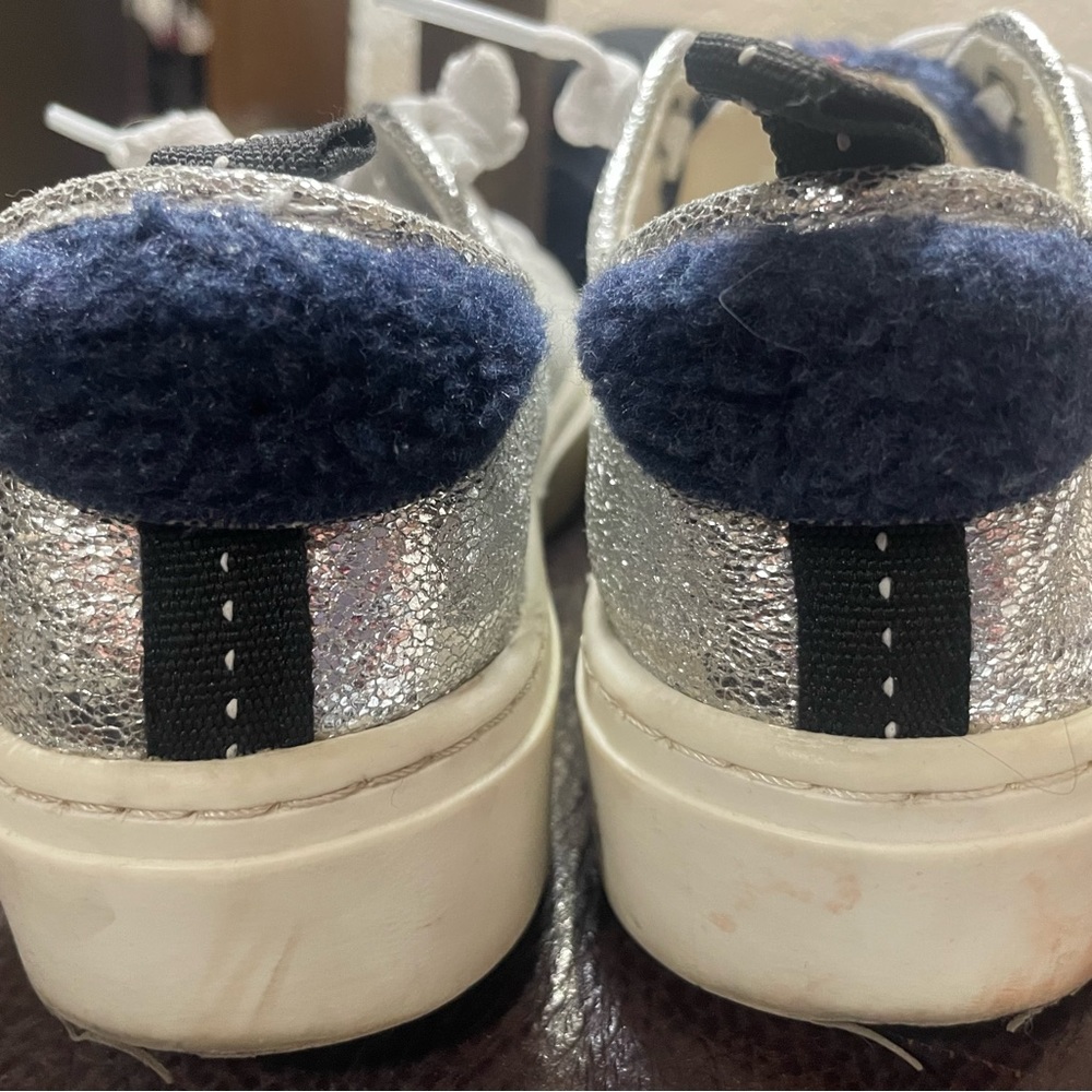 Zara Basic Collection Ladies Silver Glitter Sneak… - image 8